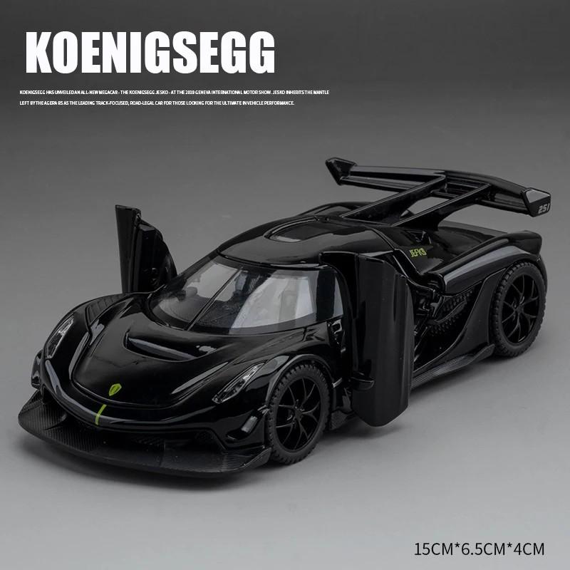 Игрушка Koenigsegg Jesko Supercar масштаба 1/32 литая модель автомобиля из сплава со звуком и светом инерционный детский игрушечный автомобиль коллекционные подарки