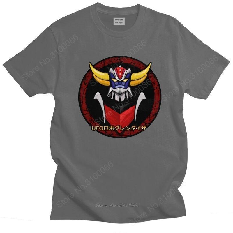 Grendizer Ufo Robot T Shirt Unisex Short Sleeve Goldrake Mecha Anime Tshirt Graphic Tee Tops Preshrunk Cotton Regular Fit Tshirt