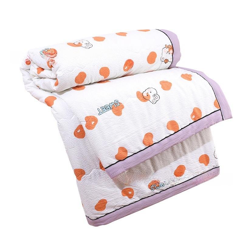 Летнее одеяло из пузырчатого хлопка с мягкой тканью, которую можно стирать в машине, для сна в студенческом общежитии
