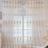 Boho Embroidered Gauze Curtains Jacquard Curtain Set with Grommet Top,Decorative Sheer Curtains for Bedroom and Various Room