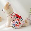 Летнее платье для собак и кошек, легкое, дышащее, милое, в мультяшном стиле, одежда для маленьких домашних животных, щенков и котят, разноцветные платья с цветочным принтом
