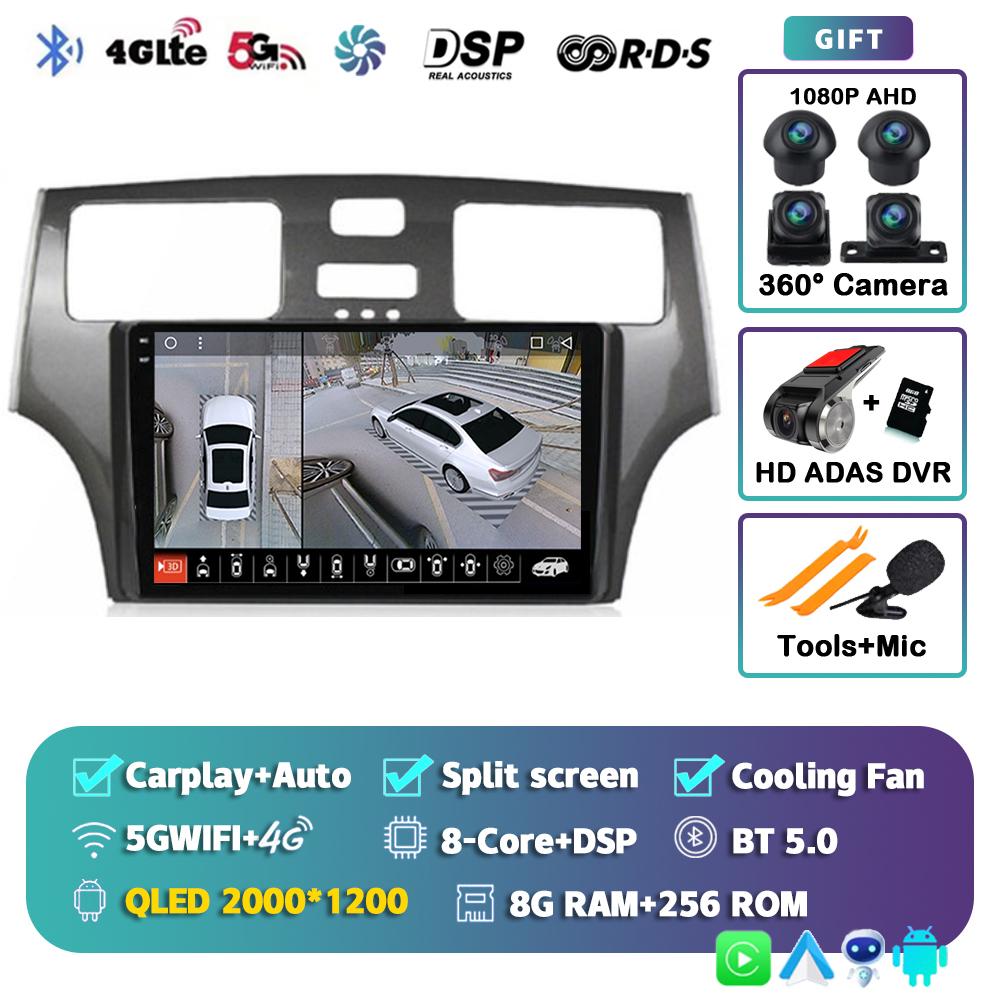 Android 14 Carplay Автомагнитола для Lexus ES300 ES330 XV30 ES250 2001 2002 2003 2004 2005 2006 Мультимедийный проигрыватель Стерео 4G DSP