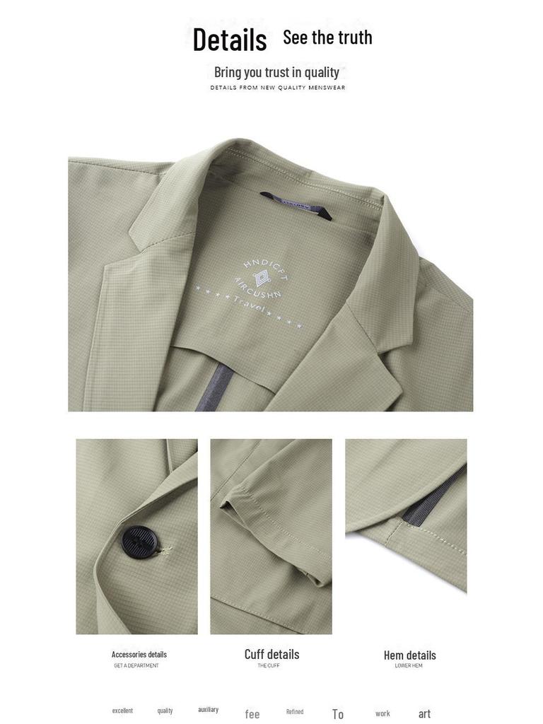 Мужской быстросохнущий шелковый солнцезащитный костюм 2025 года — повседневный летний вариант, 5 цветов, стиль вестерн для людей среднего возраста