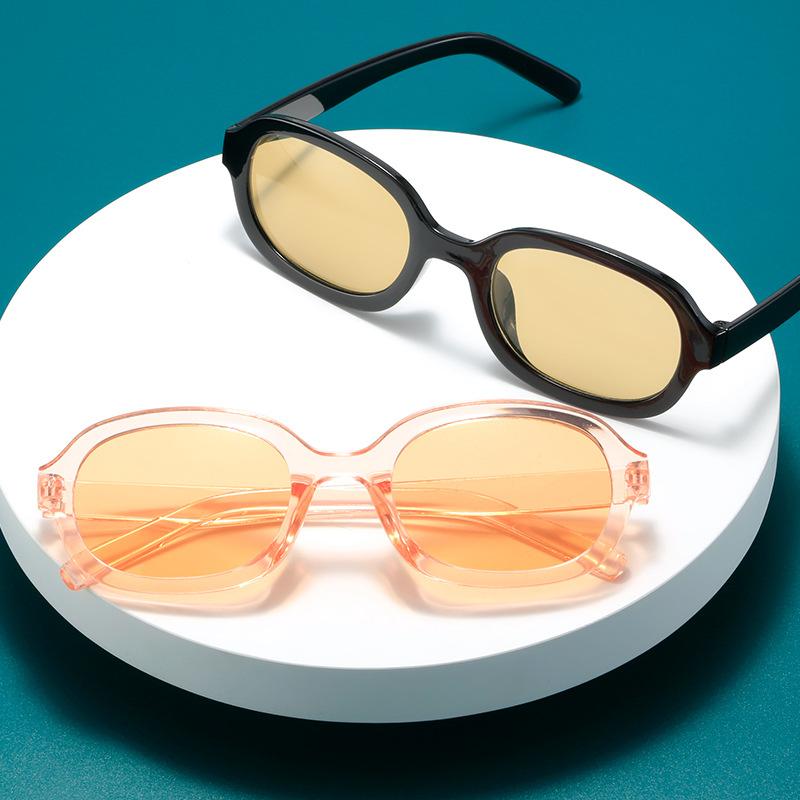 Очки солнцезащитные Simplicity Retro, модная маленькая оправа Tide Brand, овальные, пластиковые, розовые, черные, женские, мужские, хип-хоп очки, популярные, женские, мужские, новые солнцезащитные очки