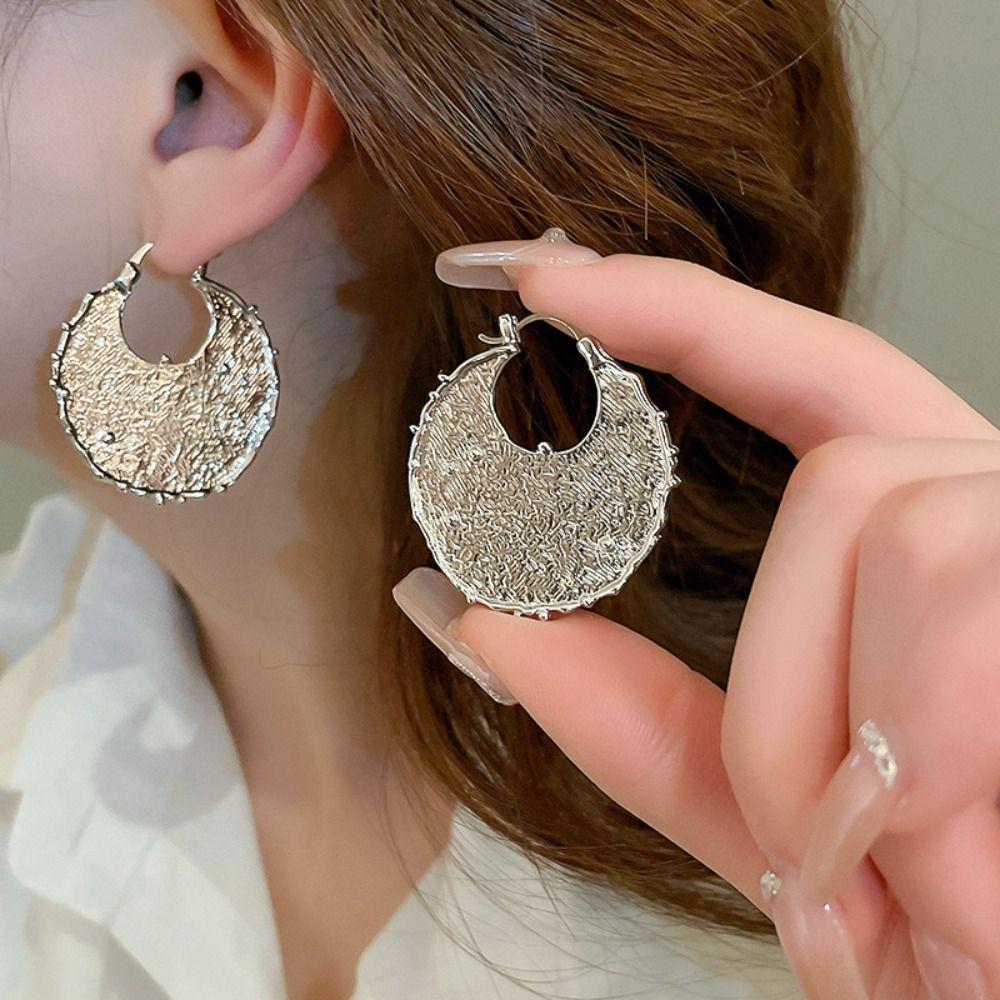 Классические круглые серьги-пряжки, модные геометрические серьги-гвоздики, подарок, нестандартные круглые серьги-подвески, ср.