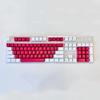 ABS Dual-Color Black and White Mechanical Keyboard Keycaps with Translucent Closed Characters for 61/87/104 Keys