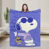 Snoopy Merry Christmas Blanket Fleece  Winter  Multi-function Super Warm Throw Blanket for Bedding Office Quilt