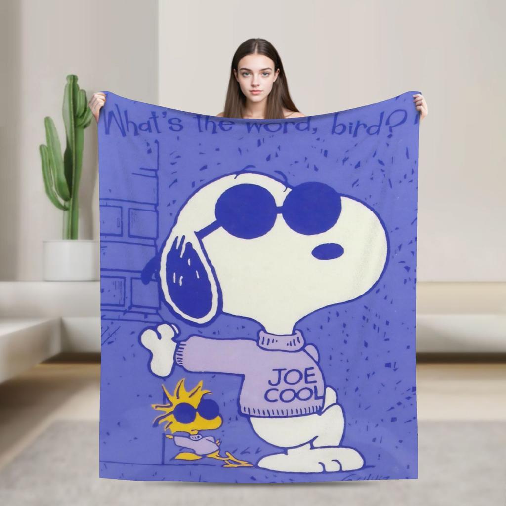Snoopy Merry Christmas Blanket Fleece Winter Multi-function Super Warm Throw Blanket for Bedding Office Quilt