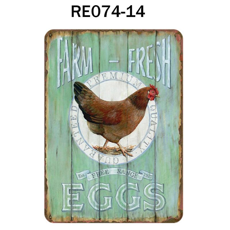 Happy-Hens свежие яйца металлическая жесть плакат куры фермерский магазин плакат винтажный ресторан настенный декор ретро таблички знаки 2030 см