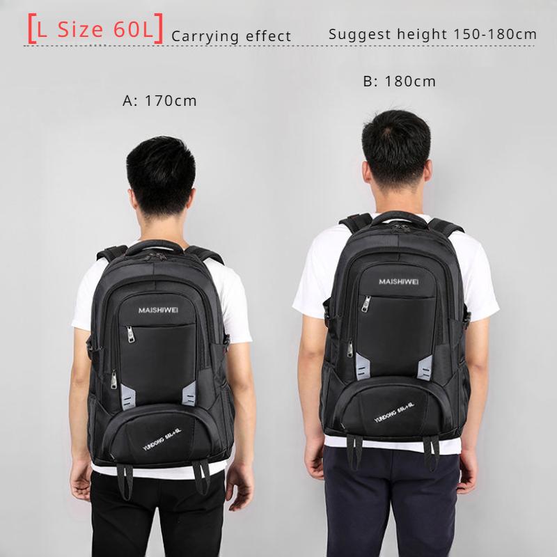 Рюкзаки большой емкости на открытом воздухе, 60 л/80 л. Износостойкая оксфордская дорожная сумка с двусторонней молнией. Унисекс. Спортивная сумка для отдыха. Сумка для багажа. Рюкзаки для студентов колледжа.