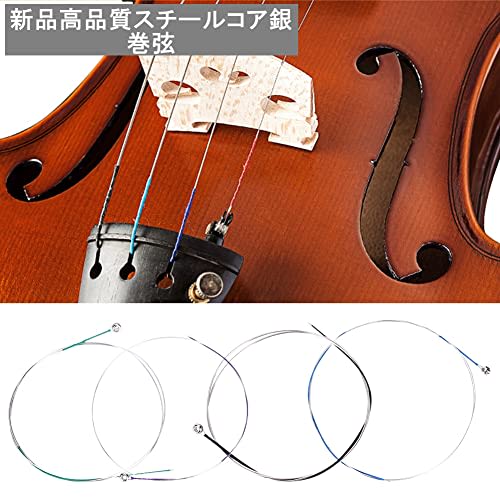 Set of 4 E, A, D, and G 4/4 Violin Strings, Long-Lasting, Compatible, Replacement Violin Strings