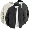 Men's Spring New Bomber Jacket Stylish Stand Collar Zipper Windproof Outwear Casual Outdoor Trendy Long Sleeve Jacket