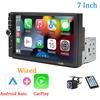 Автомагнитола Hippcron 7" 1 DIN Мультимедийный плеер Поддержка Carplay Android Auto HD Сенсорный экран FM AUX Вход BT Mirror Link SD-карта