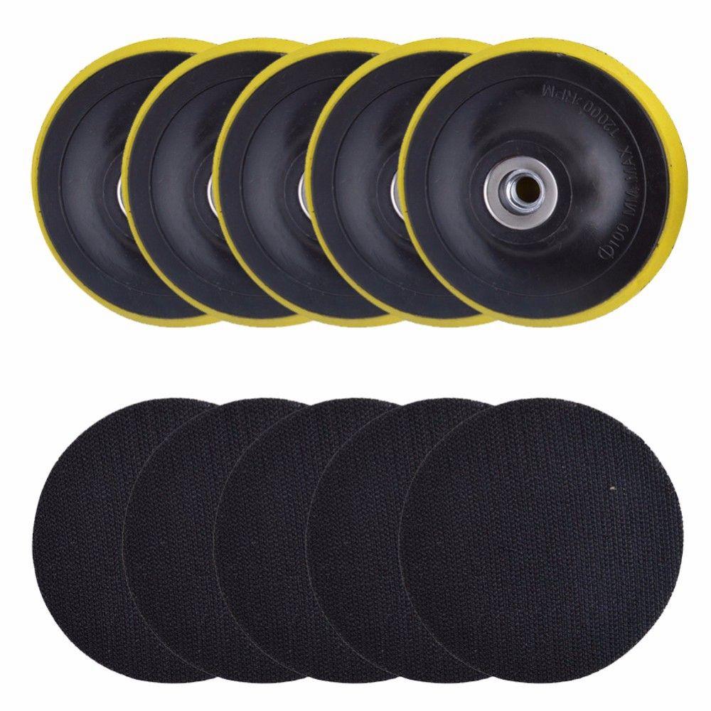 3/4/5/6/7'' Высококачественная черная профессиональная полировальная машина для полировки с крючком и петлей, опорная пластина для автомобильного M14 падика