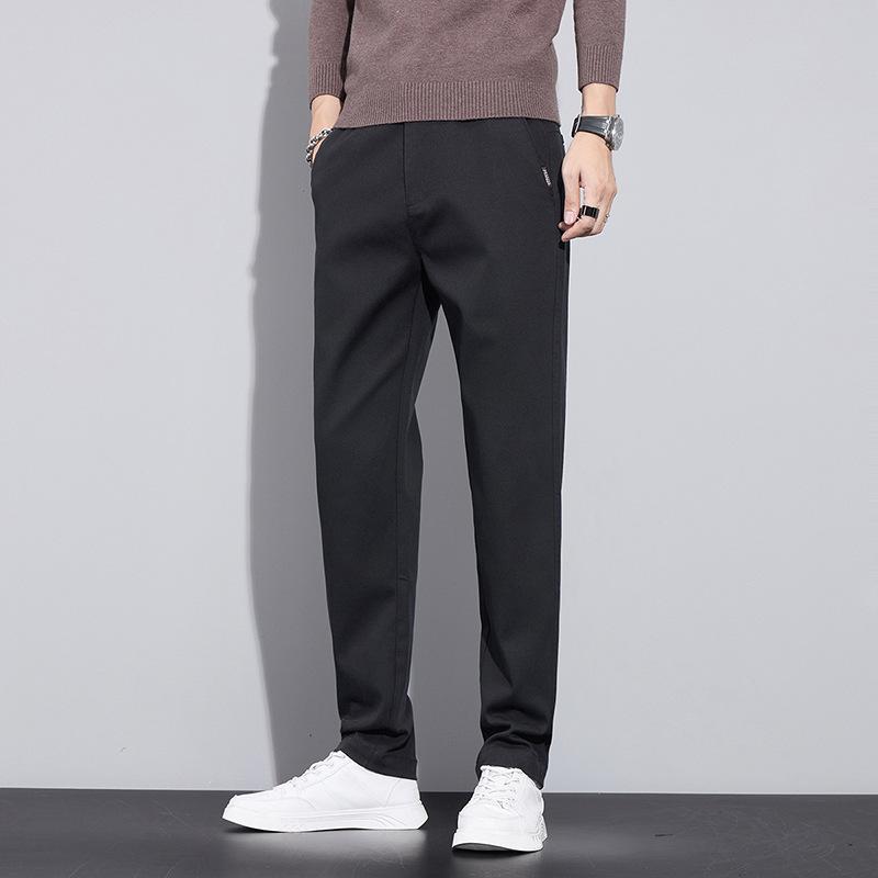 Весенне-осенние мужские свободные и универсальные легкие деловые повседневные брюки прямого кроя