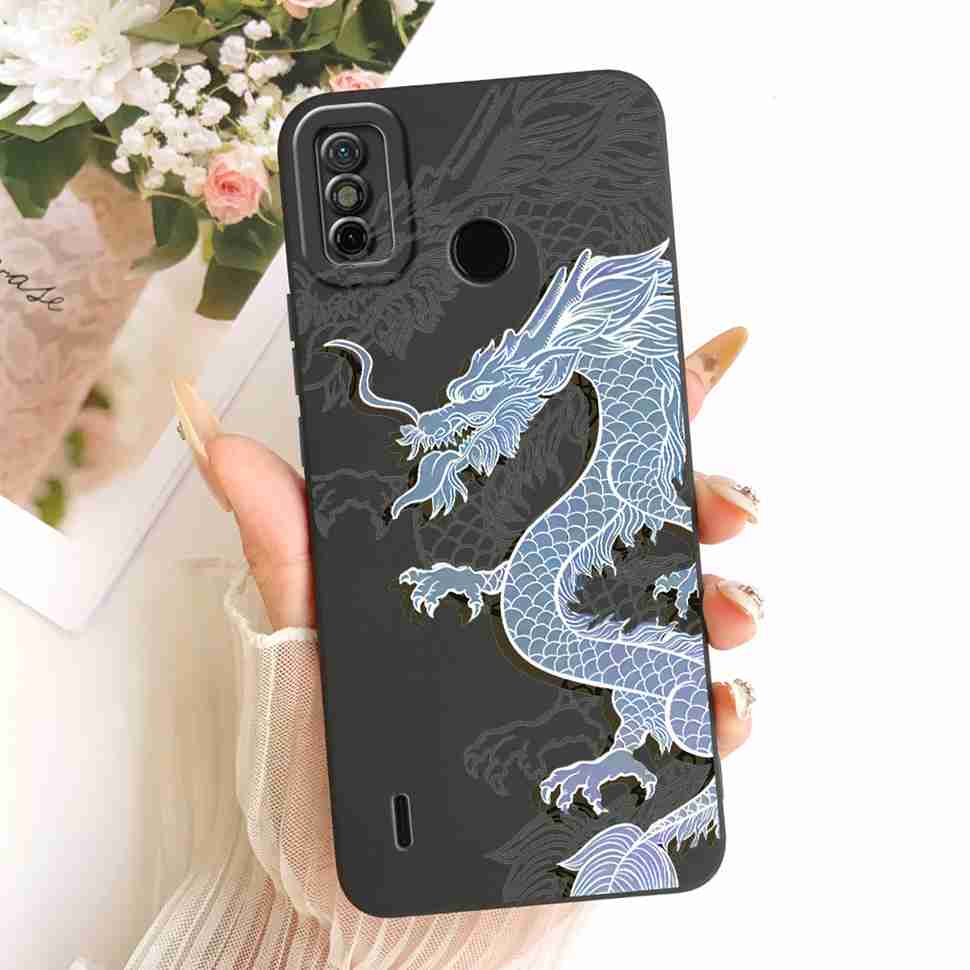 For Tecno Spark Go 2020 CAse Petty Girl FLower Silicon Soft Case Cover For Tecno Spark Go SparkGo 2020 KE5 Fundas Bumper