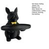 French Bulldog Statue Tray Organizer for Keys Candy Jewelry Earrings Modern Art Dining Table