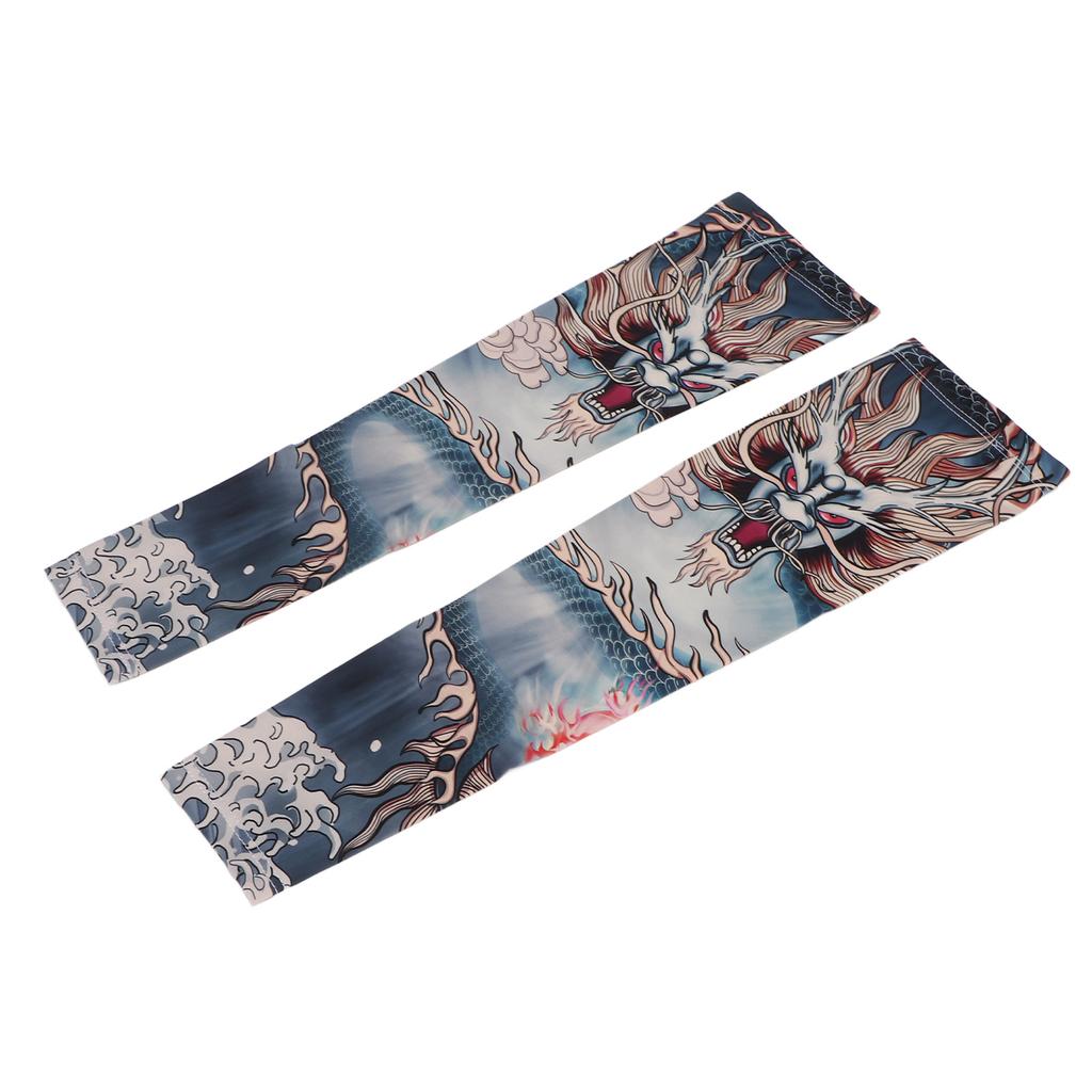 УФ-защитные рукава Ice Silk UPF50 влагоотводящие Татуировки Узоры Охлаждающие Чехлы для рук