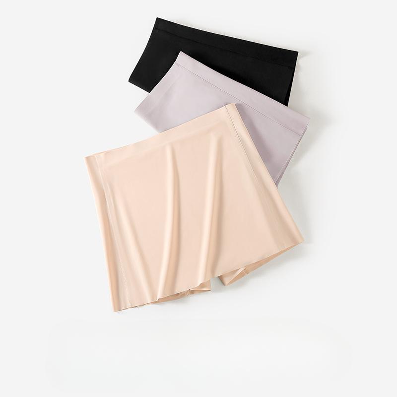 Защитные трусики, женское нижнее белье, не оставляющее следов треугольное антибликовое двухслойное блокирующее дно из ледяного шелка, брюки с четырьмя углами