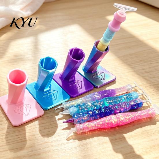 Art Tool Organizer Diamond Painting Pen Holder, 3D Printed Stand, Portable Stand Desktop for Drill Pens, Dotting Tools, Crafting Supplies Storage