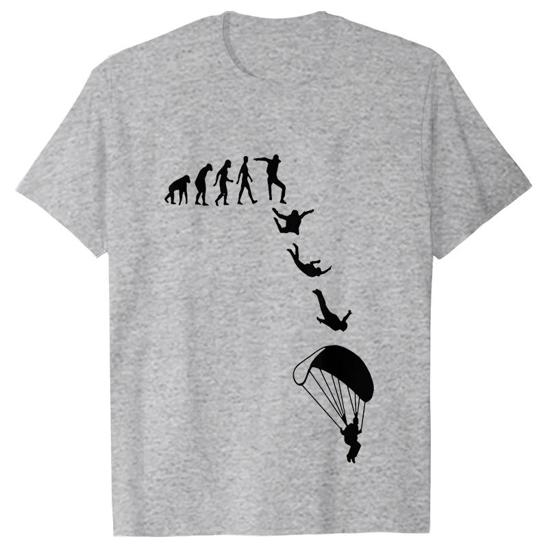 Men Tshirt Funny Skydiving Graphic Y2k Tops Sky Diving Short Sleeve Tees Skydiver Clothing Parachute Evolution Jumping Shirts