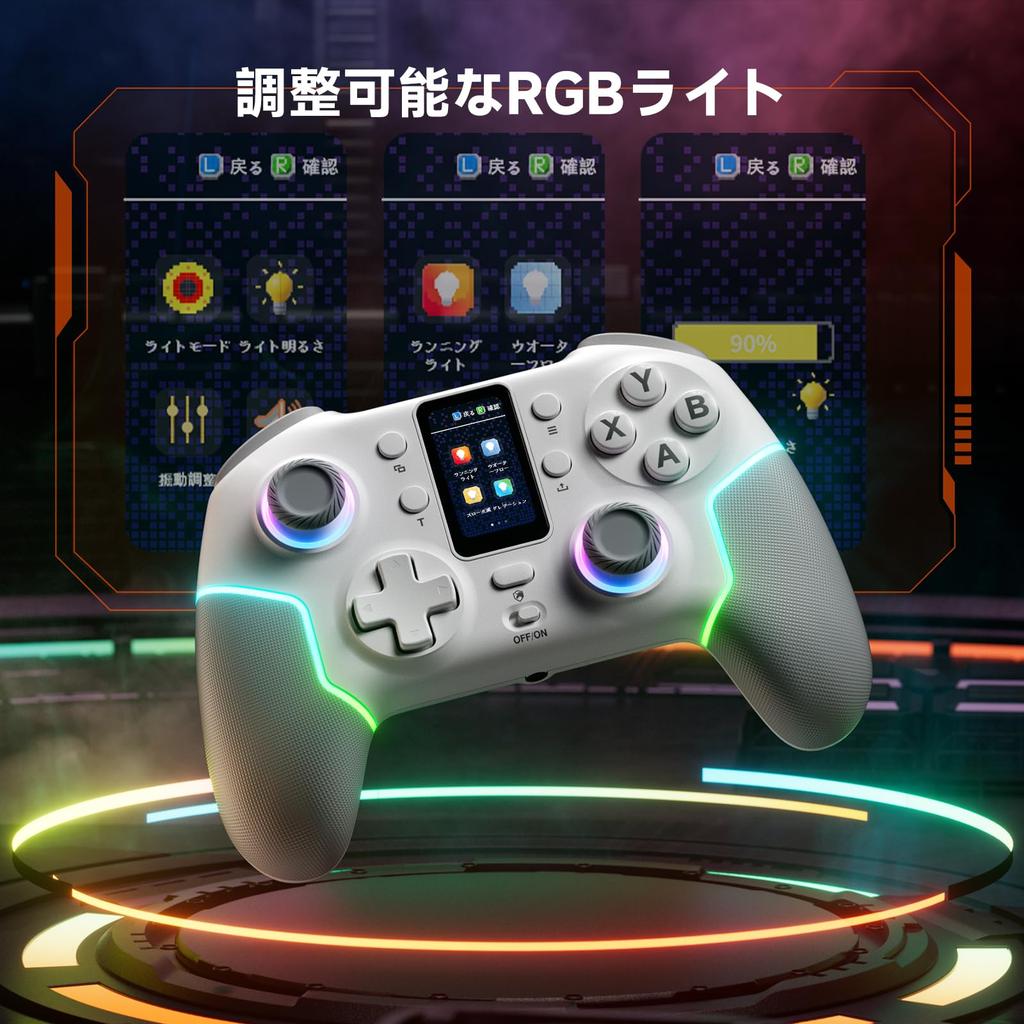 ECHTPower PC Controller with Multi-Function LCD, WirelessWired, 2.4G Receiver, Earphone Jack, 1000Hz Polling Rate, Hole Stick & Trigger, Turbo Fire,