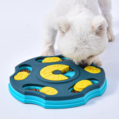 Игрушки-головоломки для собак, медленная кормушка, интерактивный диспенсер для увеличения IQ щенка, нескользящая миска для медленного еды, обучающая игра для домашних кошек, собак