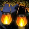 Dancing Flame Lantern Solar Garden Light Waterproof Flickering Flame Lantern USB