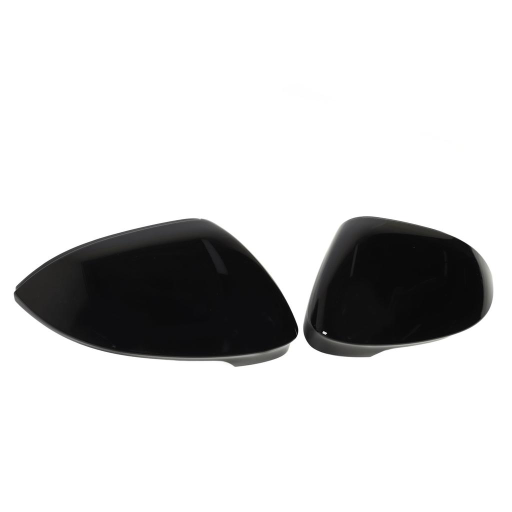 2PCS Rearview Mirror Cover Bright Black Smooth Texture Door Side Mirror Cap Housing Fit For ID3 Mk8 2020+