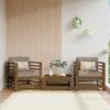 VidaXL Garden Chairs with Cushions Set of 2 Honey Brown 825677