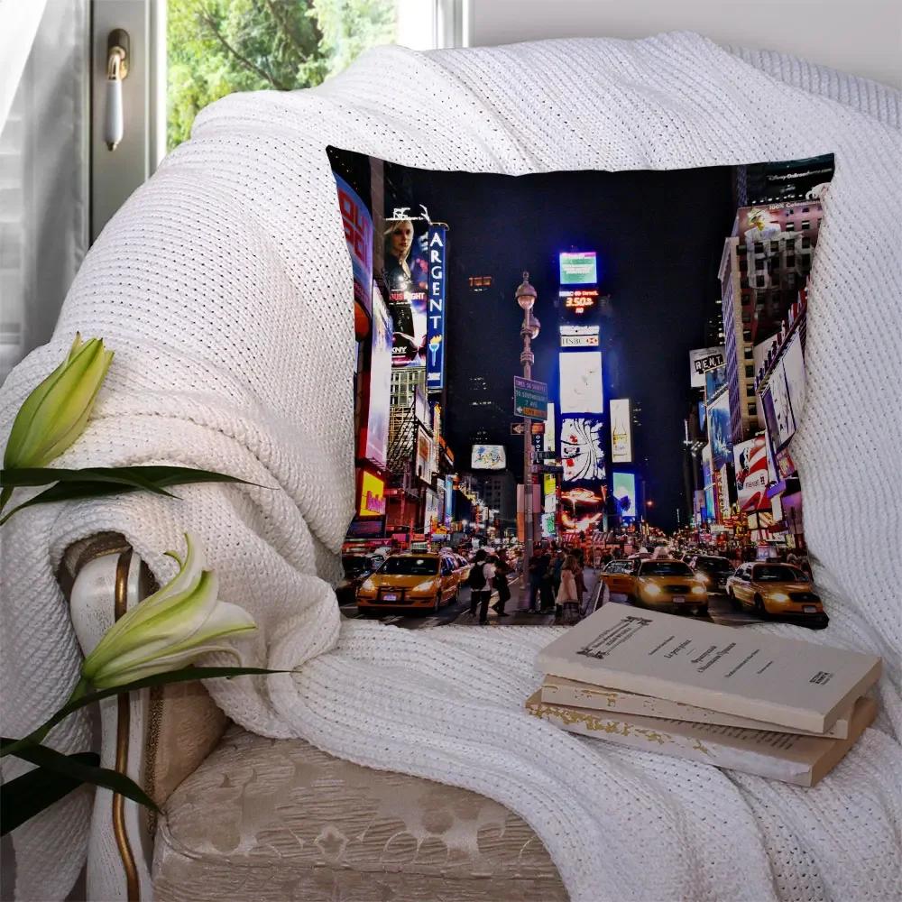 Домашний декор Нью-Йорк Ночь Наволочки Подушка Отель Автокресло Спинка Диван