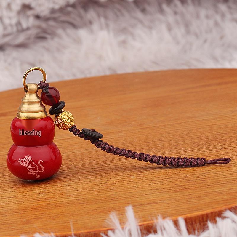 Zodiac Gourd Cinnabar Pendant & Keychain Craft Accessories