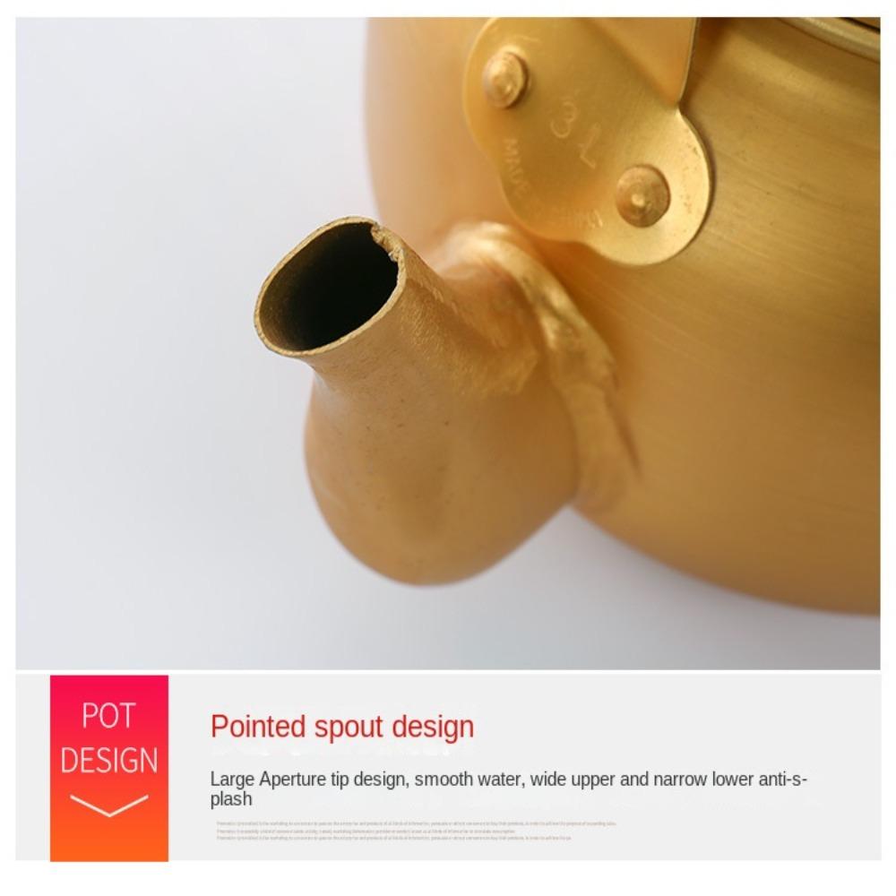 0.75-4л Уличный Бытовой Кухонный Аксессуар Кофейник Золотой Алюминиевый Портативный Чайник Чайник для Воды