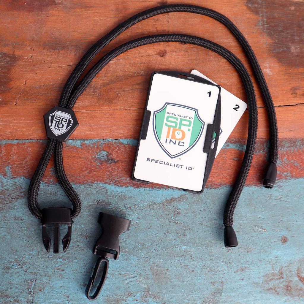 Металлоискатель Specialist ID, безопасный ремешок с держателем для бейджа, отображает 2 карты, двухсторонний, открытый, шнур для разделения лиц, съемный пластиковый зажим, быстросъемный
