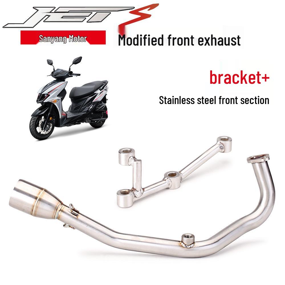 Выхлопная труба из нержавеющей стали SYM JETS 125 R77: Неразрушающая модификация прямой посадки