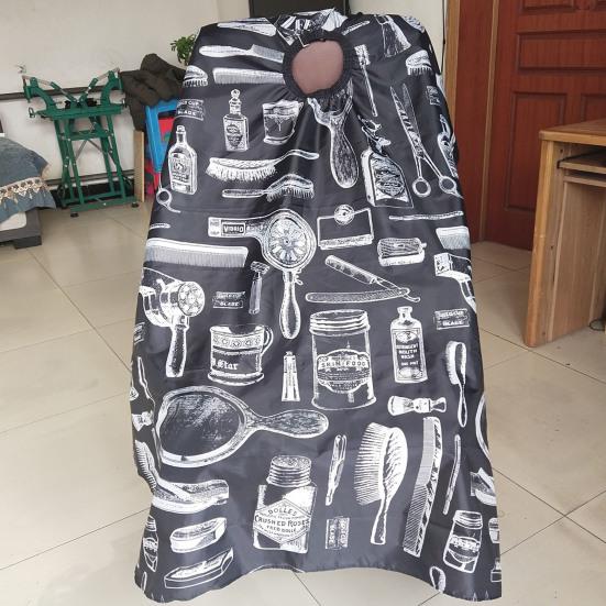Salon Barber Cape Vintage Breathable Non-Sticky Cape Hair Fabric Professional Dustproof Anti-stick Hair Cutting Salon