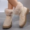 NEW Snow Boots Women 2023 Winter Warm Fashion Designer Platform Boots  Non-slip Short Plush Flats Suede Shoes Mujer