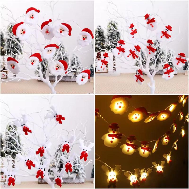 Snowman Christmas LED Garland String Light Merry Christmas Decorations For Home 2025 Cristmas Tree Ornament Xmas Navidad Gifts