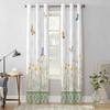 Vintage Pattern Daisy Butterfly Window Curtains for Living Room Luxury Bedroom Curtain Kitchen Blinds Drapes Curtains