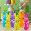 Пасхальный кролик Статуэтка Отдельно стоящий кролик из пенопласта Украшение Искусственный мох Кролик Кролик из флокированного материала