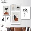 Геометрический абстрактный постер, холст, картина, настенная художественная картина, черно-белая фигура, домашний декор, постер и принт, дизайн гостиной