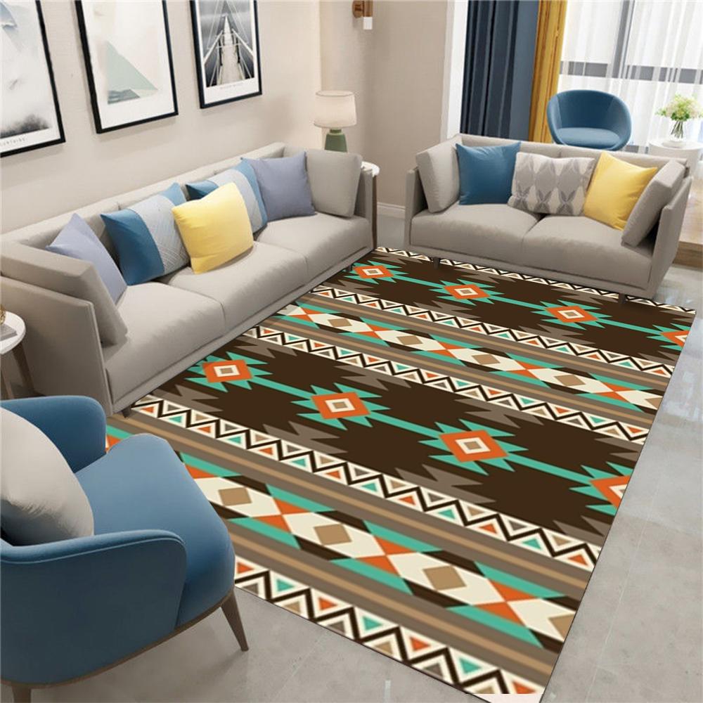 Этнический племенной ковер коврик коврик геометрический тотем красочный узор украшение дома для гостиной спальни несколько дизайнов напольный коврик