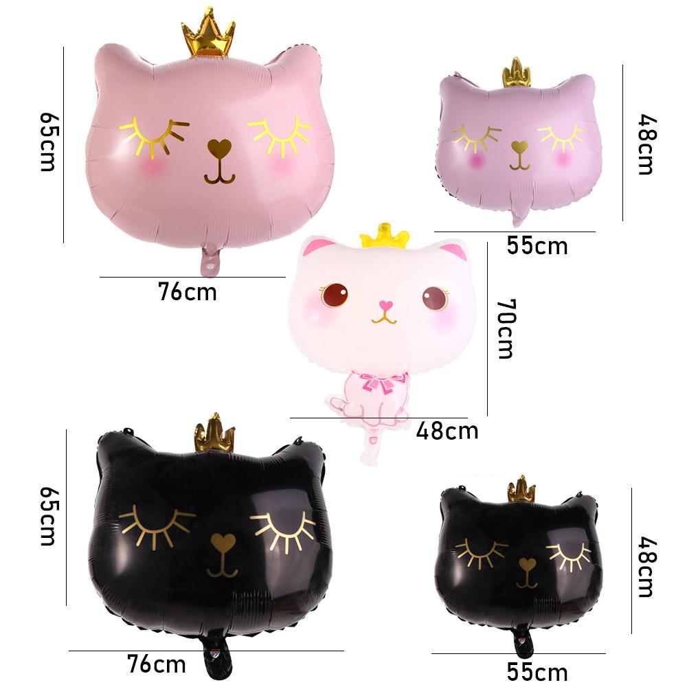 Партийная раскладка Форма кошачьей головы Подарки Фольгированные шары Надувной шар Товары для вечеринки Декор на день рождения