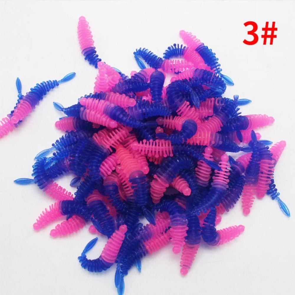 10PCS 5.5cm/1g Soft Fishing Lure PVC Soft Plastic Worm Lures New Fishing Tackle  Ocean Sea