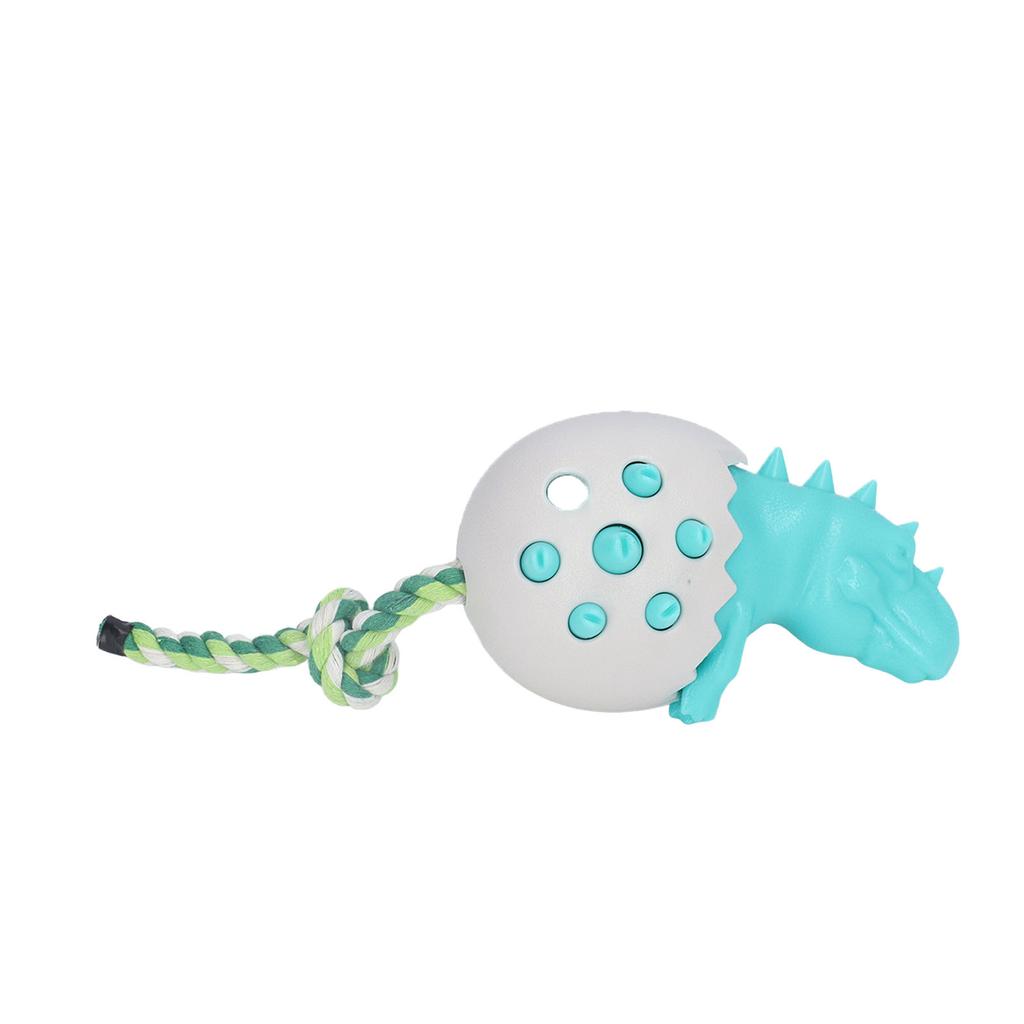 Dinosaur Egg Dog Chew Toys Bite Resistance Dog Toothbrush Chew Toys for Dog Dental CareLake Blue