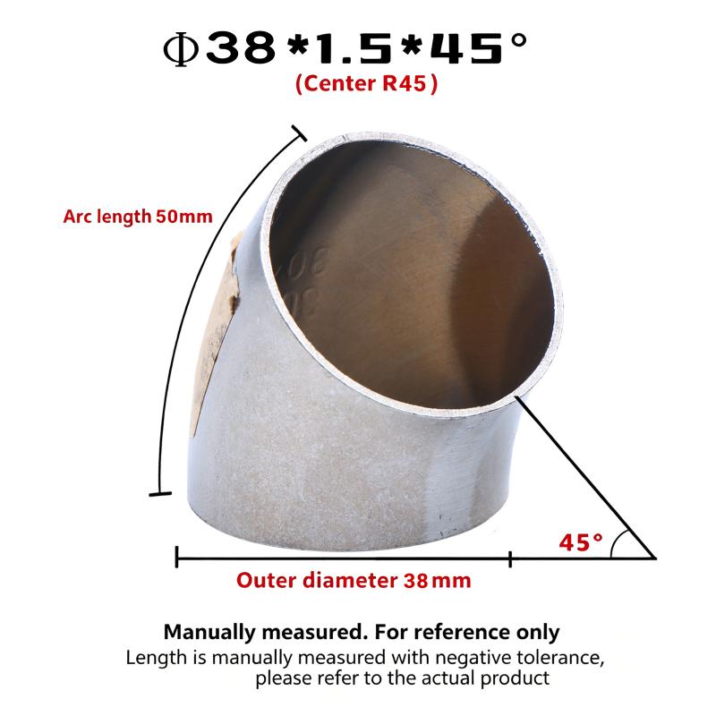 45° Weld Elbow Corrosion Resistant 304 Stainless Steel Butt Weld Pipe Fitting 16-80mm OD for Gas Pipelines