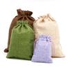 5pcs Drawstring Natural Burlap Bag Jute Gift Bags Packaging Wedding Bags