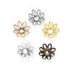 100pcs/lot Silve Gold Rhodium Bulk Flowers Beads Caps 11 14 Mm Spacer Loos Charm Bead Cap For Jewelry Making Findings Supplies