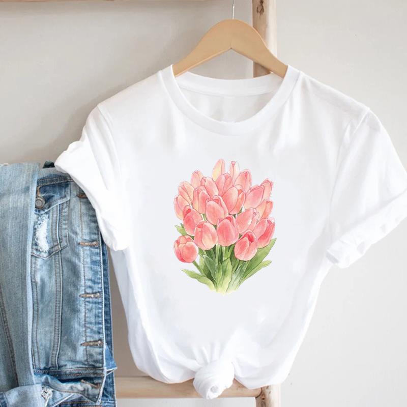 (Азиатский размер) Футболка женская с принтом женская одежда милый тренд милый тренд повседневная модная футболка с коротким рукавом женская футболка с графическим рисунком