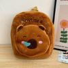 1Pc  Style Kapibala Doll Plush Backpacks Large Capacity Cartoon Capybara Backpack Plush Women Bag Gift For Kids